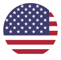 A circular United States of America flag